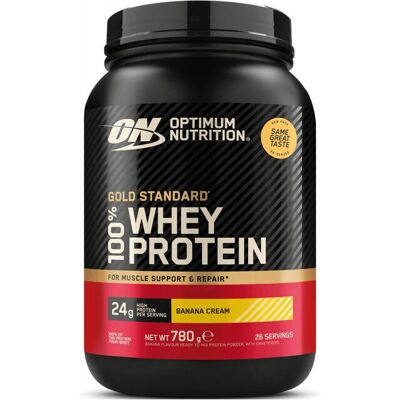 Optimum Nutrition Gold Standard 100% Whey - 780 g - Bananencreme Optimum Nutrition Gold Standard 100% Whey - 780 g - Bananencreme