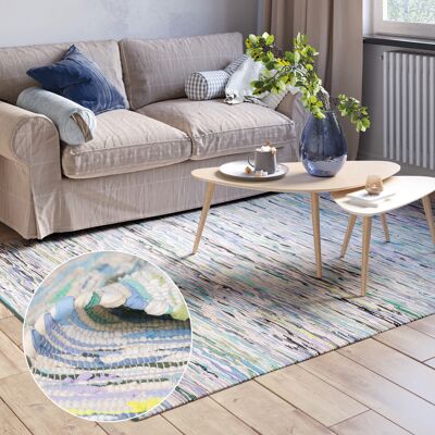 My Flair Teppich "Ashraf" rechteckig blau/grün Mix 170 x 120 cm My Flair Teppich "Ashraf" rechteckig blau/grün Mix 170 x 120 cm