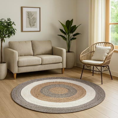 My Flair Teppich “Terra Rings” rund Mehrfarbig 120 x 120 cm My Flair Teppich “Terra Rings” rund Mehrfarbig 120 x 120 cm