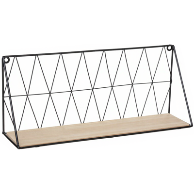 ATMOSPHERA Schwarzes Draht-Wandregal Anna, B. 48 x T. 12 x H. 20 cm ATMOSPHERA Schwarzes Draht-Wandregal Anna, B. 48 x T. 12 x H. 20 cm