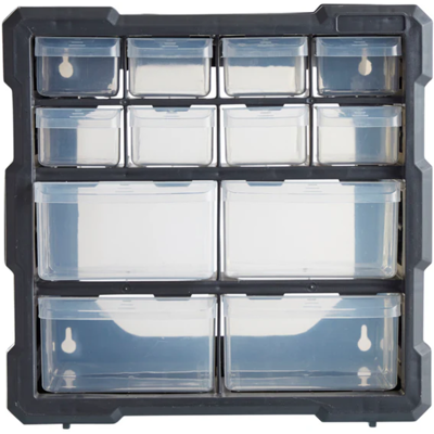 Organizer mit 12 Schubladen Grau Organizer mit 12 Schubladen Grau