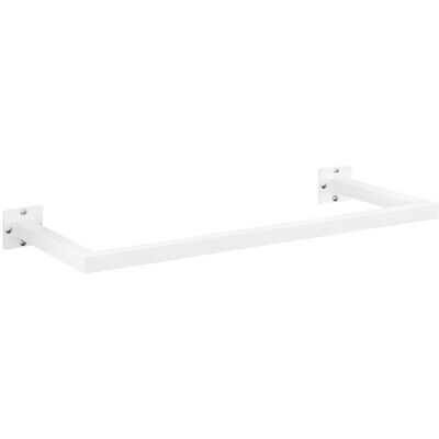 eSituro Wandmontierte Kleiderstange, Industrielle Rohr-Garderobe, für Flur Küche Wohnzimmer Badezimmer, 64 cm, Weiß eSituro Wandmontierte Kleiderstange, Industrielle Rohr-Garderobe, für Flur Küche Wohnzimmer Badezimmer, 64 cm, Weiß