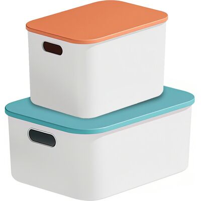 SNSP 3er-Set – Organizer Desktop Aufbewahrungsbox – mit Deckel – groß x 1 + mittel x 2 SNSP 3er-Set – Organizer Desktop Aufbewahrungsbox – mit Deckel – groß x 1 + mittel x 2