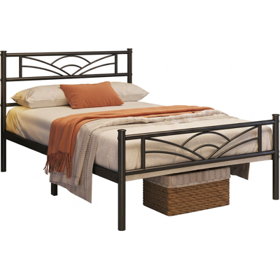 Yaheetech Modernes Metallbettgestell, Metall, 90 x 200 cm, quietschfrei mit Stauraum unter dem Bett für Schlafzimmer und Gästezimmer, inklusive Kopfteil, Fußteil und Latten, schwarzes Wolkenmuster Yaheetech Modernes Metallbettgestell, Metall, 90 x 200 cm, quietschfrei mit Stauraum unter dem Bett für Schlafzimmer und Gästezimmer, inklusive Kopfteil, Fußteil und Latten, schwarzes Wolkenmuster