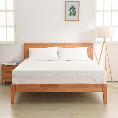 EGO HOME Gel-Topper 160 x 200 cm, H2 Soft-Gel-Memory-Matratzentopper mit Grüntee-Extrakt, OEKO-TEX zertifiziert, Gel-Abdeckung, Kaltschaum, 9 cm, geeignet für Boxspringbett und Sofa-Bett EGO HOME Gel-Topper 160 x 200 cm, H2 Soft-Gel-Memory-Matratzentopper mit Grüntee-Extrakt, OEKO-TEX zertifiziert, Gel-Abdeckung, Kaltschaum, 9 cm, geeignet für Boxspringbett und Sofa-Bett