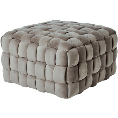 jahnke Moderner geflochtener Samt-Sitzhocker WEB ART in Taupe, perfekt als Dekoration, zusätzliche Sitzgelegenheit und Couchtisch jahnke Moderner geflochtener Samt-Sitzhocker WEB ART in Taupe, perfekt als Dekoration, zusätzliche Sitzgelegenheit und Couchtisch