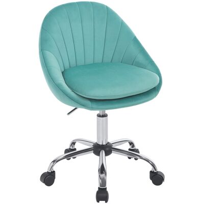 WOLTU Homeoffice-Stuhl, ergonomischer Bürostuhl, drehbarer Schminkstuhl, Drehstuhl mit Rollen, Schreibtischstuhl belastbar bis 150 kg, für Arbeitszimmer und Schlafzimmer, Samt, Türkis, BS167ts WOLTU Homeoffice-Stuhl, ergonomischer Bürostuhl, drehbarer Schminkstuhl, Drehstuhl mit Rollen, Schreibtischstuhl belastbar bis 150 kg, für Arbeitszimmer und Schlafzimmer, Samt, Türkis, BS167ts
