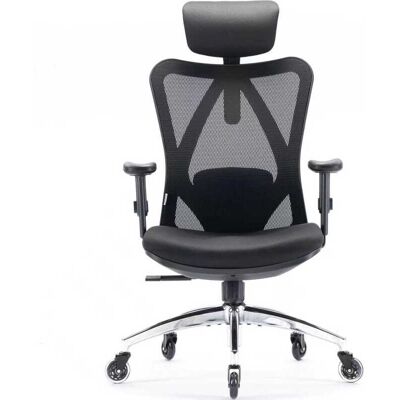 SIHOO M18 Ergonomischer Bürostuhl mit hoher Rückenlehne, atmungsaktives Mesh-Design, verstellbare Kopfstütze und Lendenwirbelstütze, verbesserte Rollen (Schwarz) SIHOO M18 Ergonomischer Bürostuhl mit hoher Rückenlehne, atmungsaktives Mesh-Design, verstellbare Kopfstütze und Lendenwirbelstütze, verbesserte Rollen (Schwarz)