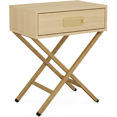Caldion Nachttisch mit 2 Schubladen, Weiß, moderner Beistelltisch mit Beinen, 40x29,5x48 cm Caldion Nachttisch mit 2 Schubladen, Weiß, moderner Beistelltisch mit Beinen, 40x29,5x48 cm