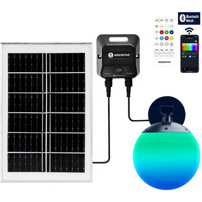 Aigostar Bluetooth-Mesh, intelligente Solar-Wandleuchte, 20 W, RGBCCT, bunte Glühbirne Aigostar Bluetooth-Mesh, intelligente Solar-Wandleuchte, 20 W, RGBCCT, bunte Glühbirne