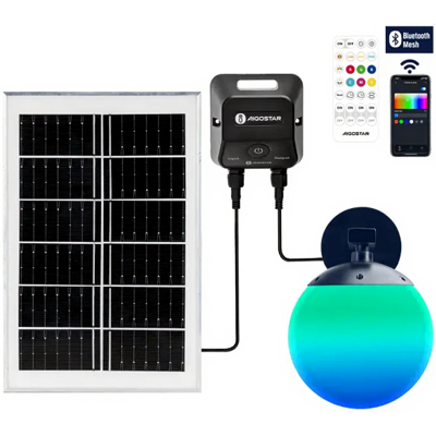 Aigostar Bluetooth-Mesh, intelligente Solar-Wandleuchte, 20 W, RGBCCT, bunte Glühbirne Aigostar Bluetooth-Mesh, intelligente Solar-Wandleuchte, 20 W, RGBCCT, bunte Glühbirne