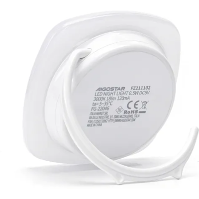 Aigostar LED Sensor Nachtlicht PIR+Lichtsensor mit Haken/Rahmenlose Form 3000k Warmlicht 18lm Aigostar LED Sensor Nachtlicht PIR+Lichtsensor mit Haken/Rahmenlose Form 3000k Warmlicht 18lm