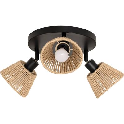 Atmosphera Myah Deckenleuchte - Metall und Seil, 3 Lampen, 25 cm Atmosphera Myah Deckenleuchte - Metall und Seil, 3 Lampen, 25 cm