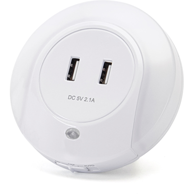 Aigostar LED Nachtlicht mit Dual USB Ladegerät 0,4W Warmes Licht Aigostar LED Nachtlicht mit Dual USB Ladegerät 0,4W Warmes Licht