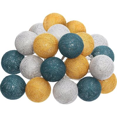 ATMOSPHERA Tropische LED-Girlande - 20 Baumwollkugeln - 435cm ATMOSPHERA Tropische LED-Girlande - 20 Baumwollkugeln - 435cm