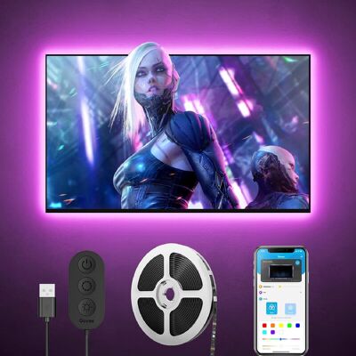 Govee RGB TV-Hintergrundbeleuchtung - 3m - Bluetooth - 10W Govee RGB TV-Hintergrundbeleuchtung - 3m - Bluetooth - 10W