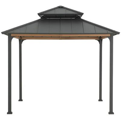 SUNJOY Pergola Pasu mit anthrazitfarbenem Stahl-Hardtop, 300 x 300 cm SUNJOY Pergola Pasu mit anthrazitfarbenem Stahl-Hardtop, 300 x 300 cm