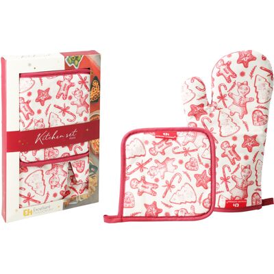 Excellent Houseware Weihnachts-Küchenhandschuh und Topflappen Excellent Houseware Weihnachts-Küchenhandschuh und Topflappen