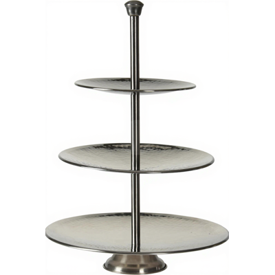 VidaXL Edelstahl 3-Etagen Kuchenständer - Tortenvitrine VidaXL Edelstahl 3-Etagen Kuchenständer - Tortenvitrine