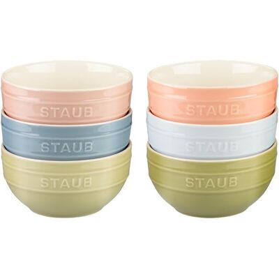 Staub Keramik Macaron Schalen-Set - 14cm, 6 Stück Staub Keramik Macaron Schalen-Set - 14cm, 6 Stück