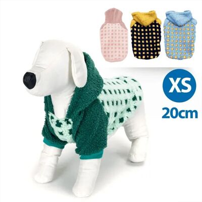 Nobleza Wintermantel mit Kapuze und Schachbrettmuster für Hunde 20 cm Nobleza Wintermantel mit Kapuze und Schachbrettmuster für Hunde 20 cm