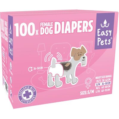 EasyPets Hundewindeln für Hündinnen S/M 100 Stück EasyPets Hundewindeln für Hündinnen S/M 100 Stück