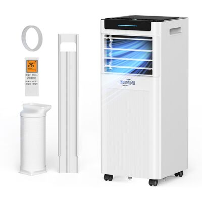 Humhold 7000 BTU tragbare Klimaanlage, 2,0 kW 3-in-1-Klimaanlage mit Kühl-, Entfeuchtungs- und Ventilatormodus, leiser Schlafmodus, 24-Stunden-Timer, R290-Kältemittel, Fenster-Set inklusive Humhold 7000 BTU tragbare Klimaanlage, 2,0 kW 3-in-1-Klimaanlage mit Kühl-, Entfeuchtungs- und Ventilatormodus, leiser Schlafmodus, 24-Stunden-Timer, R290-Kältemittel, Fenster-Set inklusive