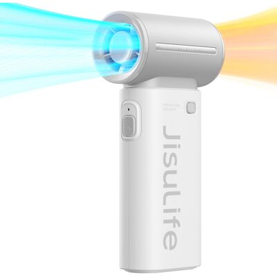 JISULIFE Tragbarer Handventilator Life 9, 5000 mAh wiederaufladbar, Turbo-Power für hohe Luftgeschwindigkeit, bis zu 18 Std. Akkulaufzeit, 5 Leistungsstufen, Mini-Taschenformat, Weiß JISULIFE Tragbarer Handventilator Life 9, 5000 mAh wiederaufladbar, Turbo-Power für hohe Luftgeschwindigkeit, bis zu 18 Std. Akkulaufzeit, 5 Leistungsstufen, Mini-Taschenformat, Weiß