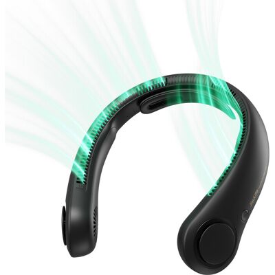 JisuLife Life 4 tragbarer Nackenventilator, ohne Flügel, mit Nackenstütze, freihändig, 5 Geschwindigkeitsstufen, wiederaufladbar, 5000 mAh, leise, für Innen- und Außenbereich, schwarz JisuLife Life 4 tragbarer Nackenventilator, ohne Flügel, mit Nackenstütze, freihändig, 5 Geschwindigkeitsstufen, wiederaufladbar, 5000 mAh, leise, für Innen- und Außenbereich, schwarz