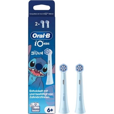 Oral-B iO Kids Disney Stitch Elektrische Aufsteckbürsten, ab 6 Jahren, sanft zu wackelnden Zähnen & Zahnfleisch, für sauberere Zähne, 2er-Pack Oral-B iO Kids Disney Stitch Elektrische Aufsteckbürsten, ab 6 Jahren, sanft zu wackelnden Zähnen & Zahnfleisch, für sauberere Zähne, 2er-Pack