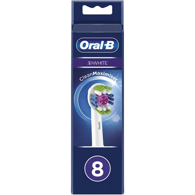 Oral-B 3D White Ersatzbürstenköpfe mit Cleanmaximizer-Technologie 8er Pack Oral-B 3D White Ersatzbürstenköpfe mit Cleanmaximizer-Technologie 8er Pack
