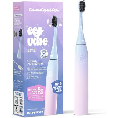 happybrush ECO VIBE Lite Schallzahnbürste Starter-Set, 6 Wochen Akkulaufzeit, Reisegröße, Sunrise, 1 Bürstenkopf happybrush ECO VIBE Lite Schallzahnbürste Starter-Set, 6 Wochen Akkulaufzeit, Reisegröße, Sunrise, 1 Bürstenkopf
