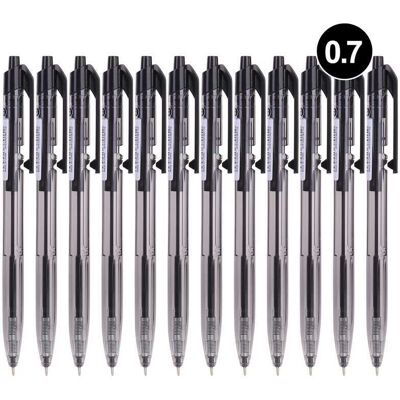 Deli Tintenroller, Büro-Schreibwaren, 0,7 mm, Schwarz, 12er-Pack Deli Tintenroller, Büro-Schreibwaren, 0,7 mm, Schwarz, 12er-Pack