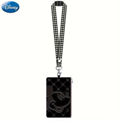 1 Stück Disney Mickey Mouse Schlüsselband mit Kartenhalter. Offiziell lizenziert, Hahnentrittmuster, Motiv aus Filmen und Anime, stilvolles schwarzes Design, ID-Hülle, Zubehör, Geschenk 1 Stück Disney Mickey Mouse Schlüsselband mit Kartenhalter. Offiziell lizenziert, Hahnentrittmuster, Motiv aus Filmen und Anime, stilvolles schwarzes Design, ID-Hülle, Zubehör, Geschenk