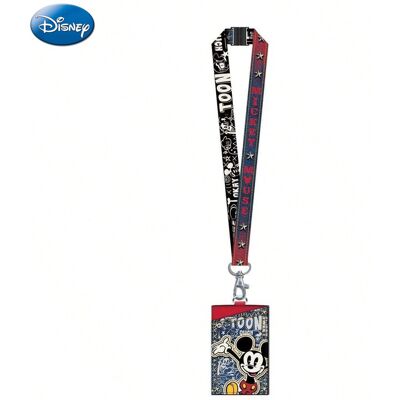 1 Stk. Disney Mickey Mouse Lanyard Kartenhalter Offiziell lizenziert Rot mit Polka-Dots Denim Toon-Thema Filme Anime Zubehör Charakter-ID-Hülle Geschenk 1 Stk. Disney Mickey Mouse Lanyard Kartenhalter Offiziell lizenziert Rot mit Polka-Dots Denim Toon-Thema Filme Anime Zubehör Charakter-ID-Hülle Geschenk