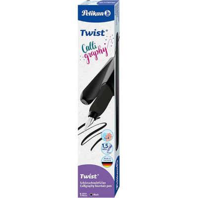 Pelikan Füllhalter Twist Kalligrafie P457 1,5mm Schwarz in Faltschachtel Pelikan Füllhalter Twist Kalligrafie P457 1,5mm Schwarz in Faltschachtel