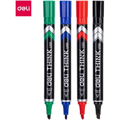 Deli Permanent Marker, Blisterkartenpackung, gemischte Farben, 4er-Pack Deli Permanent Marker, Blisterkartenpackung, gemischte Farben, 4er-Pack