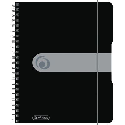 Herlitz Spiralblock to go A5 80 Blatt Motiv schwarz Sonderlineatur kariert Herlitz Spiralblock to go A5 80 Blatt Motiv schwarz Sonderlineatur kariert