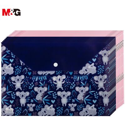 M&G Dokumententaschen, 12 Stück Niedliches Tier Design, Kunststoff A4 Dokumentenmappe mit Druckknopfverschluss, Dokumentenordner für Schule, Büro und Lehrer M&G Dokumententaschen, 12 Stück Niedliches Tier Design, Kunststoff A4 Dokumentenmappe mit Druckknopfverschluss, Dokumentenordner für Schule, Büro und Lehrer