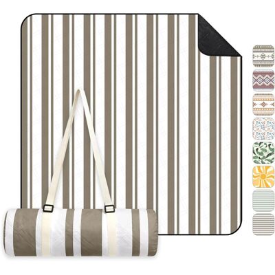 Sekey Picknickdecke wasserdicht 200x200 cm, Stranddecke sandfrei Gepolstert, dreischichtige Struktur, wasserdichte PEVA-Beschichtung, Tragegurte, geeignet für Picknick, Camping, Strand Sekey Picknickdecke wasserdicht 200x200 cm, Stranddecke sandfrei Gepolstert, dreischichtige Struktur, wasserdichte PEVA-Beschichtung, Tragegurte, geeignet für Picknick, Camping, Strand