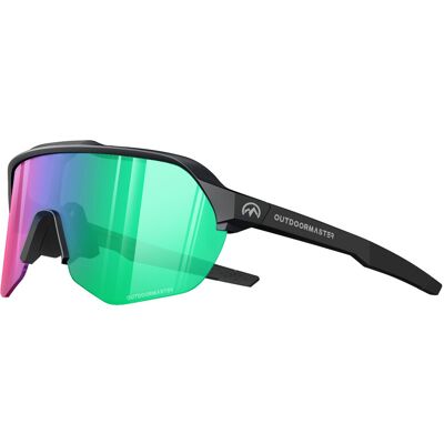 OutdoorMaster Hawk HD TR90 Sportsonnenbrille, polarisiert, für Angeln, Baseball, Segeln, Golf und Fahren, schwarzer Rahmen, rosenrotes Glas, Revo-Blue, VLT 48 % OutdoorMaster Hawk HD TR90 Sportsonnenbrille, polarisiert, für Angeln, Baseball, Segeln, Golf und Fahren, schwarzer Rahmen, rosenrotes Glas, Revo-Blue, VLT 48 %