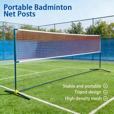 Double Fish tragbare Badminton-Netz-Set mit Schlägerbeutel - BX Double Fish tragbare Badminton-Netz-Set mit Schlägerbeutel - BX