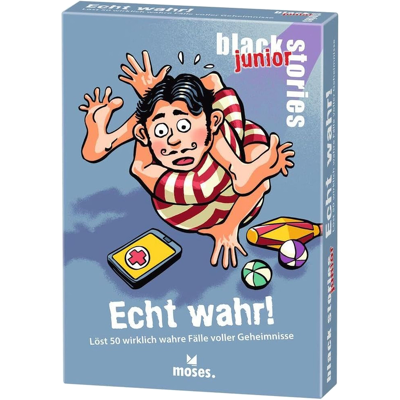 moses. black stories junior Echt wahr! - 50 Rätsel mit wahren Fällen voller Geheimnisse, Rätsel-Kartenspiel mit Spielvariante und Punktechips, Rätselspiel für Kinder ab 8 Jahren moses. black stories junior Echt wahr! - 50 Rätsel mit wahren Fällen voller Geheimnisse, Rätsel-Kartenspiel mit Spielvariante und Punktechips, Rätselspiel für Kinder ab 8 Jahren