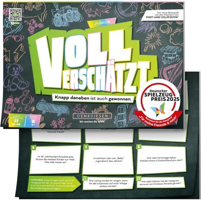 DENKRIESEN - VOLL VERSCHÄTZT Junior Edition - Knapp daneben ist auch gewonnen.: Familienschätzspiel für Kinder DENKRIESEN - VOLL VERSCHÄTZT Junior Edition - Knapp daneben ist auch gewonnen.: Familienschätzspiel für Kinder