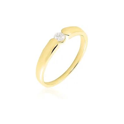 OROVIVO SANINA Damen Ring Gold 585 (14 Karat) Diamant Weiß 0,15 ct, Ring mit Stein OROVIVO SANINA Damen Ring Gold 585 (14 Karat) Diamant Weiß 0,15 ct, Ring mit Stein