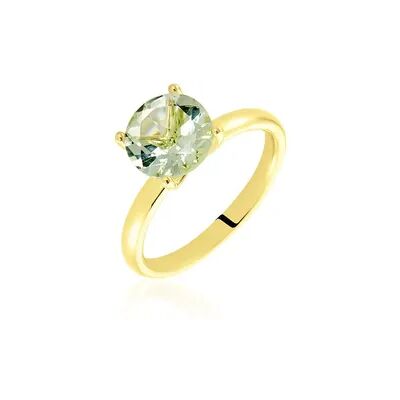 OROVIVO BONI Damen Ring Silber vergoldet 925 Glas Grün B 2,41 mm, Ring mit Stein OROVIVO BONI Damen Ring Silber vergoldet 925 Glas Grün B 2,41 mm, Ring mit Stein
