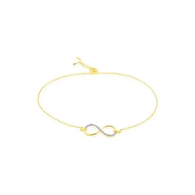 OROVIVO INFINO Damen Armband Gold 375 (9 Karat) Diamant Weiß 0,01 ct Unendlichkeit, Armband mit Stein OROVIVO INFINO Damen Armband Gold 375 (9 Karat) Diamant Weiß 0,01 ct Unendlichkeit, Armband mit Stein