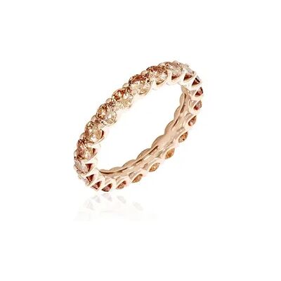 OROVIVO MYRIAM Damen Ring Silber rosevergoldet 925 Zirkonia Champagner 4,1 ct B 3 mm, Ring mit Stein OROVIVO MYRIAM Damen Ring Silber rosevergoldet 925 Zirkonia Champagner 4,1 ct B 3 mm, Ring mit Stein
