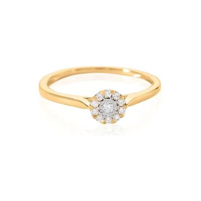 OROVIVO ALLYSON Damen Ring Gold 585 (14 Karat) Diamant Weiß 0,020 ct Kreis, Ring mit Stein OROVIVO ALLYSON Damen Ring Gold 585 (14 Karat) Diamant Weiß 0,020 ct Kreis, Ring mit Stein
