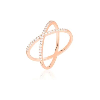 OROVIVO TINY TREASURES 2 Damen Ring Silber rosevergoldet 925 Zirkonia Weiß 0,66 ct, Ring mit Stein OROVIVO TINY TREASURES 2 Damen Ring Silber rosevergoldet 925 Zirkonia Weiß 0,66 ct, Ring mit Stein
